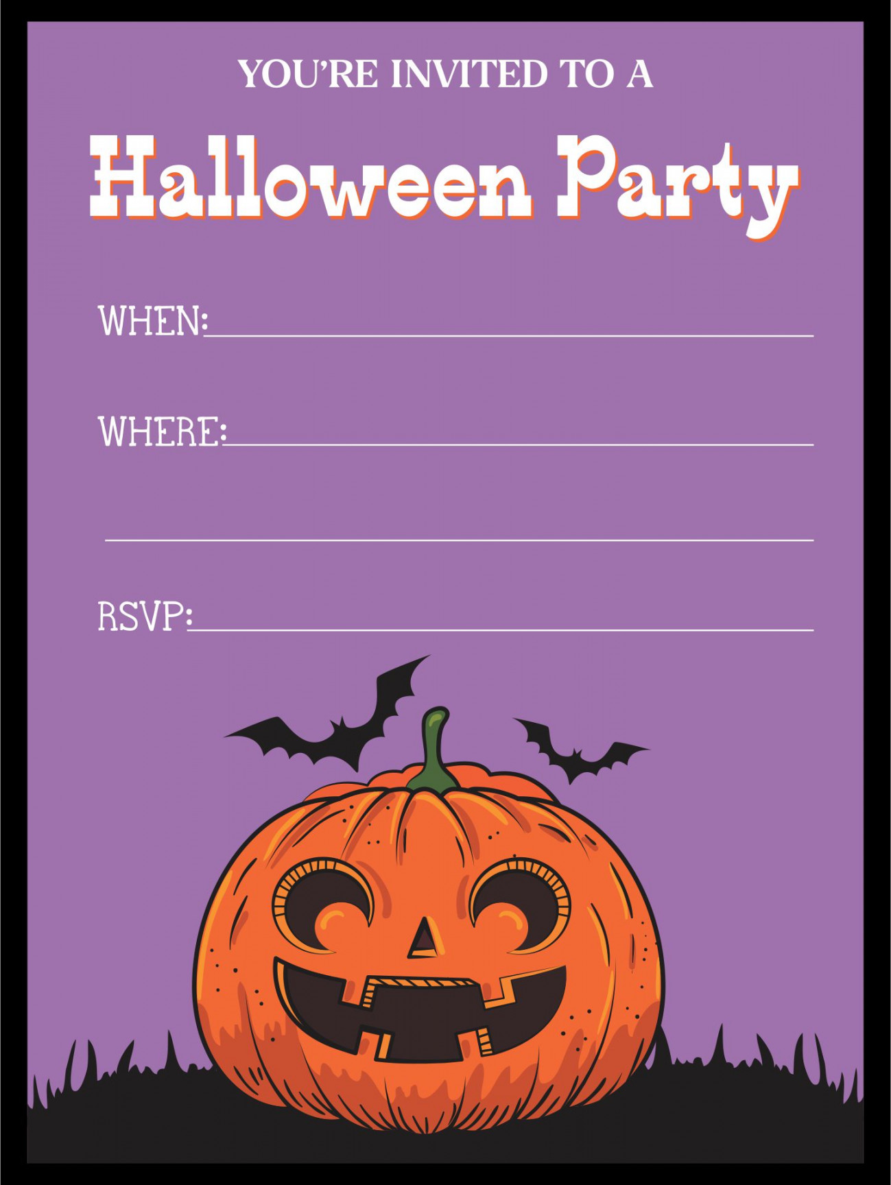 Best Adult Halloween Party Invitations Printable - printablee