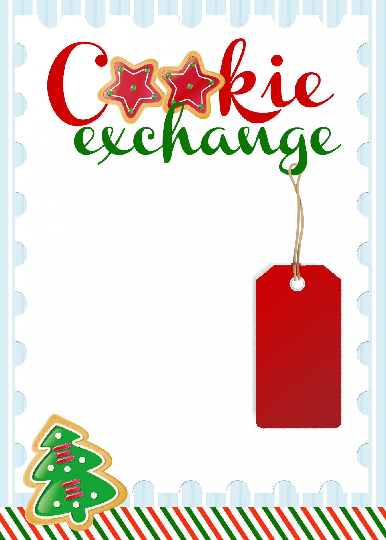 Best Free Printable Cookie Exchange Invitation Template