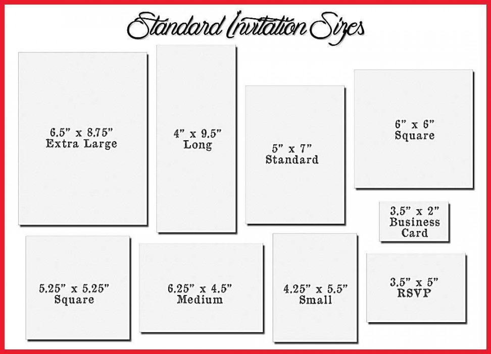 Easy Envelope Size Chart  Standard wedding invitation size