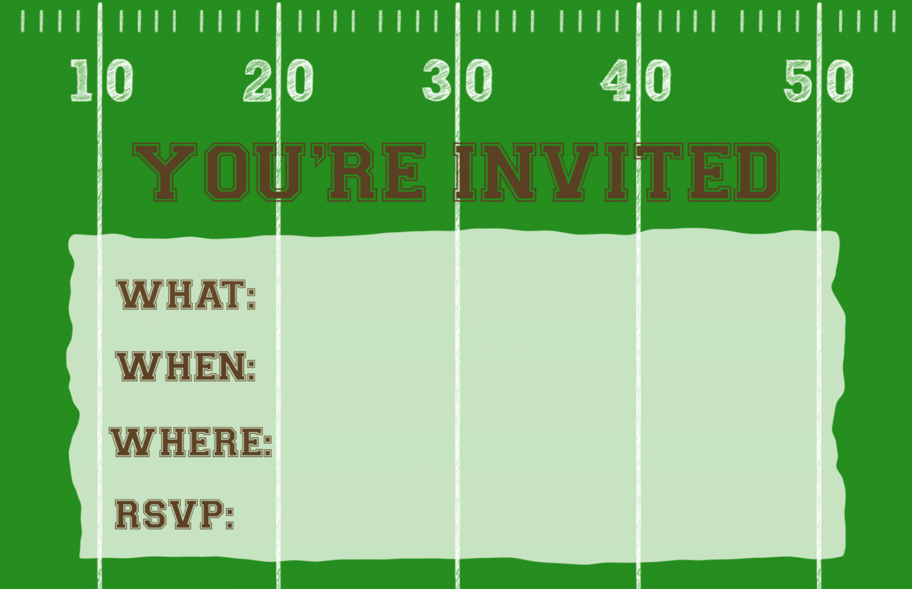 Football Party Invitation Template Free Printable - Paper Trail