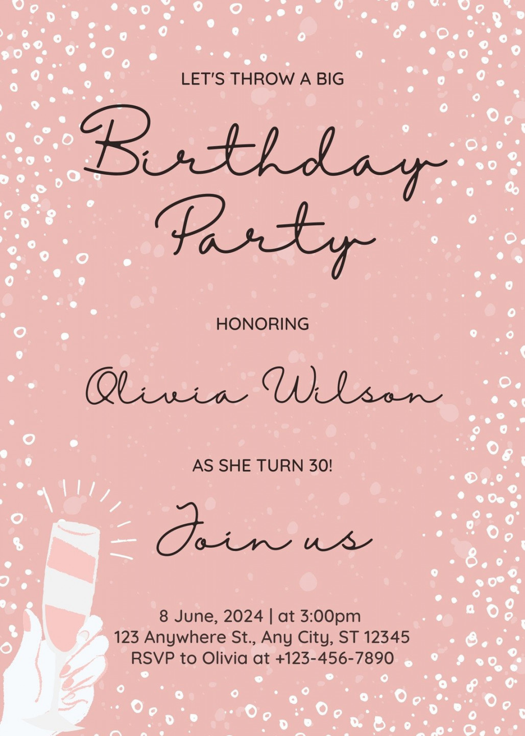 Free and custom th birthday invitation templates  Canva