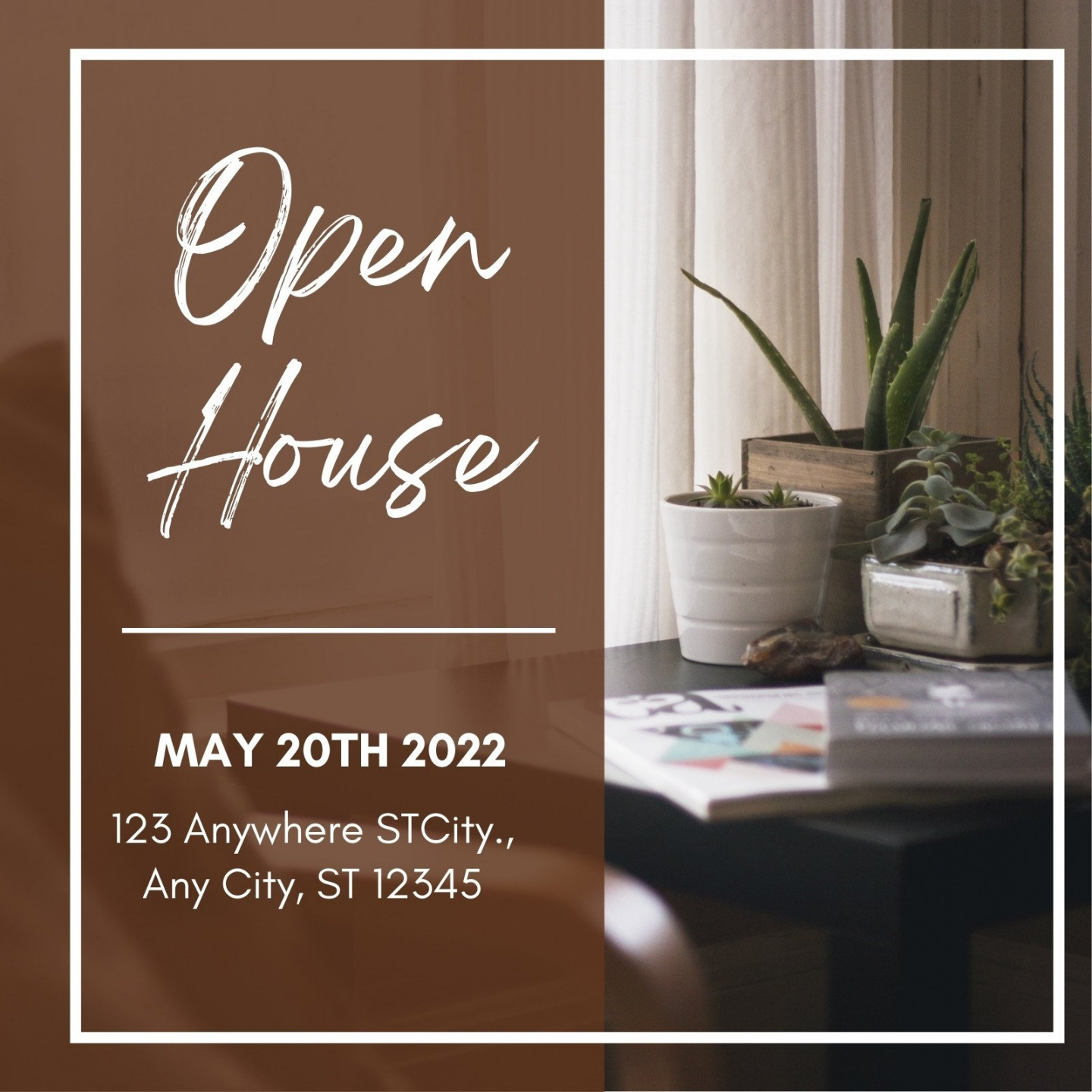 Free printable, customizable open house invitation templates  Canva