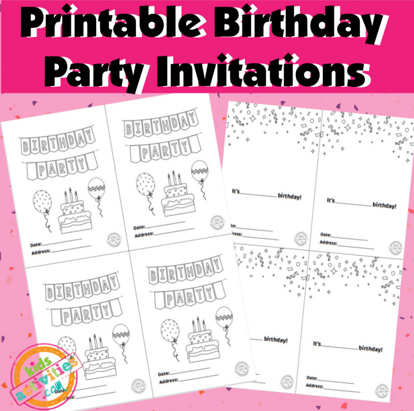 Free Printable Invitations - Kids Activities Blog