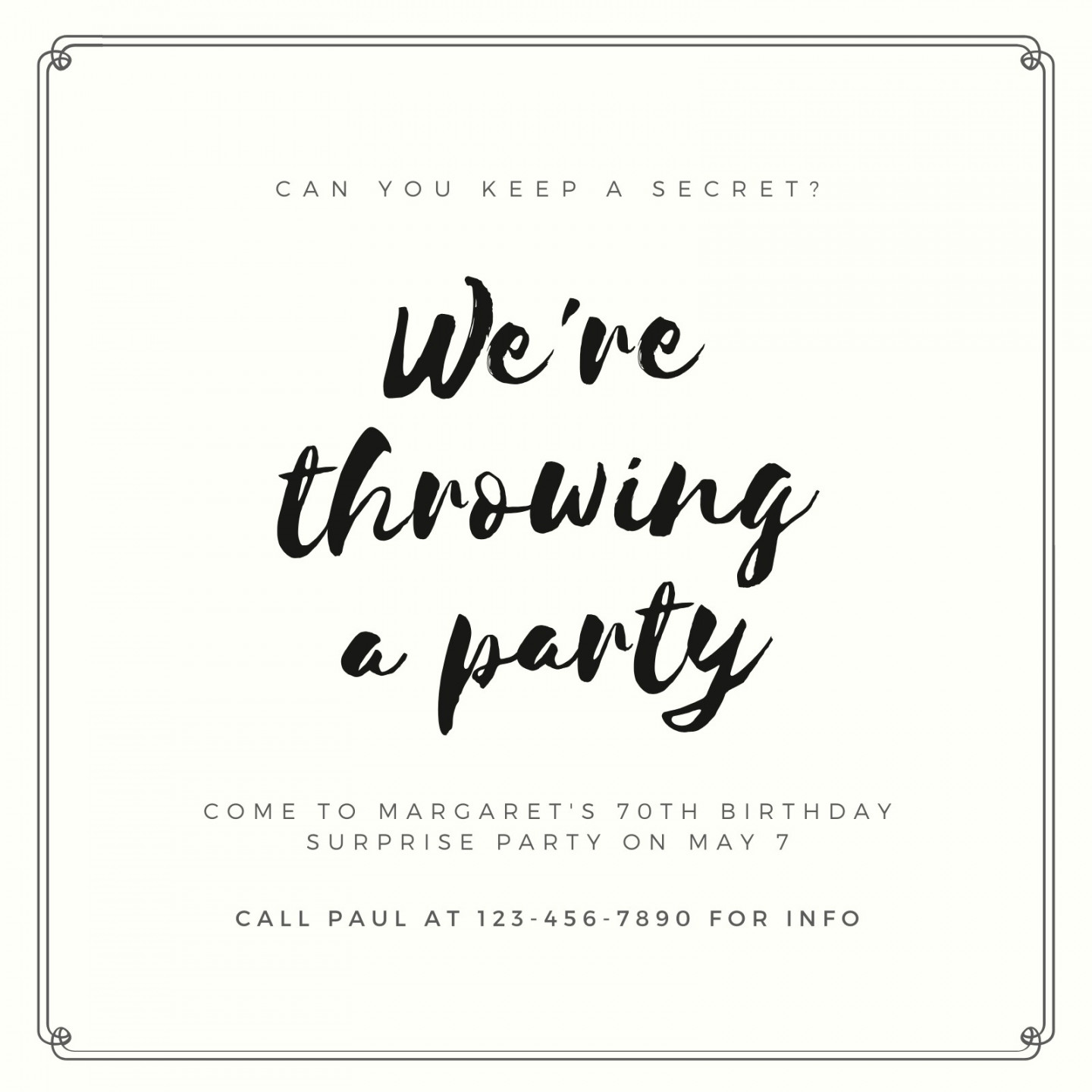 Free printable surprise birthday invitation templates  Canva