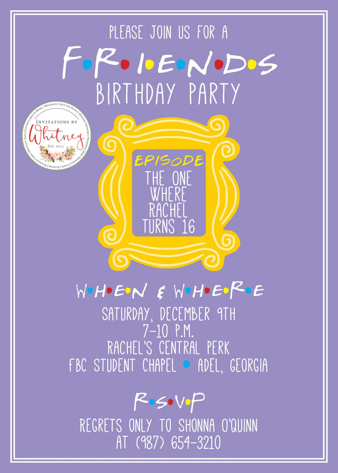 Friends Birthday Party Invitation Friends Invitation Friends