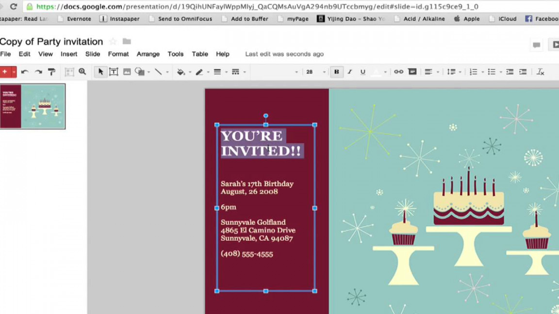 How to Create a Party Invitation in Google Documents : Google & Internet  Browser Tips