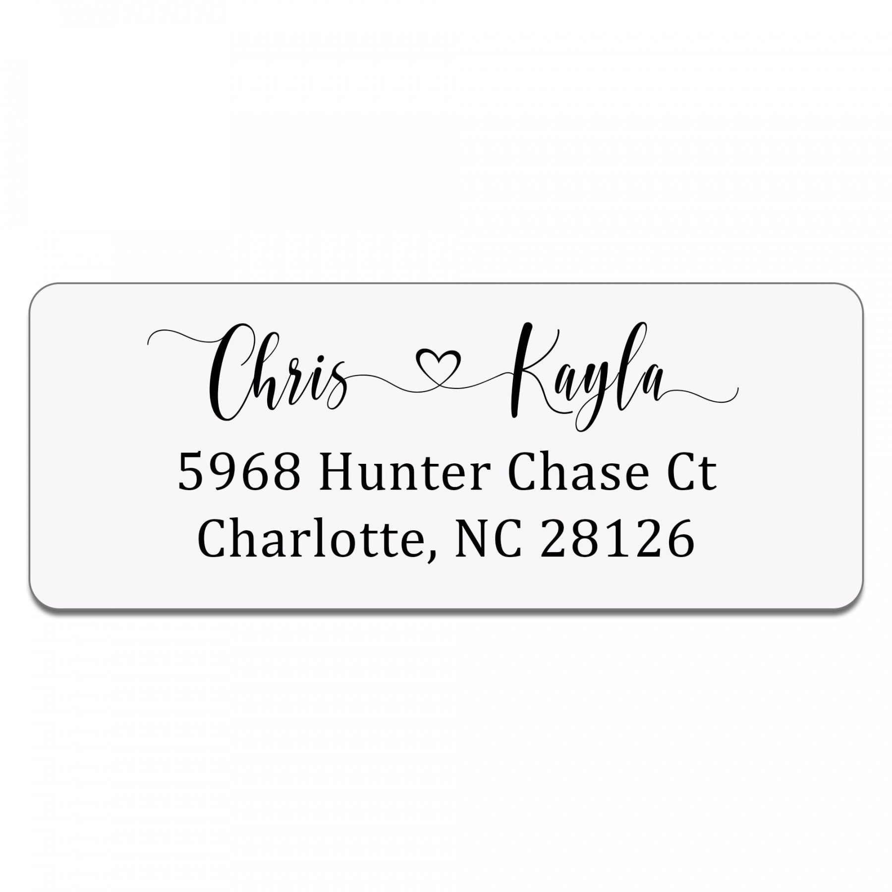 Personalized Return Address Labels Wedding - Set of  Elegant Custom  Mailing Labels for Envelopes, Self Adhesive Flat Sheet Personalized Name