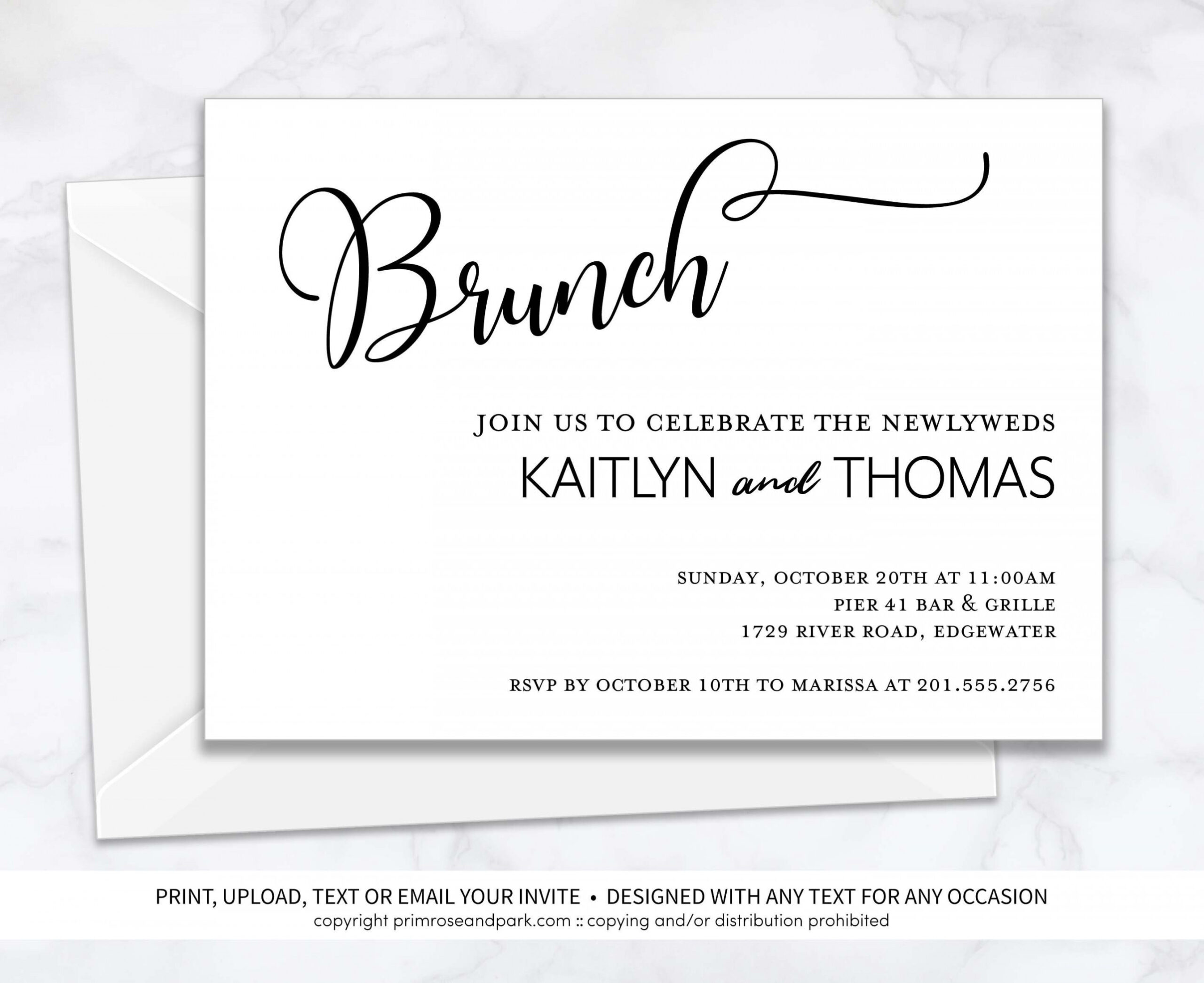 Post Wedding Brunch Invitation Day After Breakfast Day - Etsy