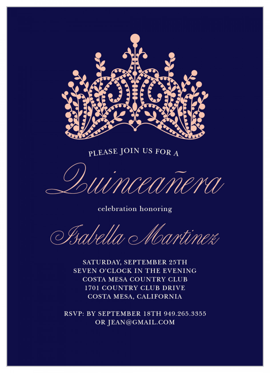 Princess Quince Quinceañera Invitations