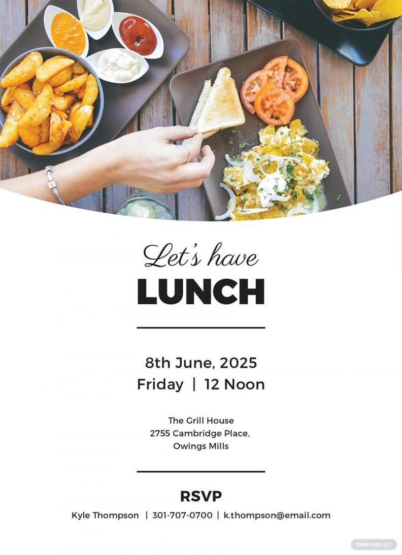 Simple Lunch Invitation Template - Download in Word, Google Docs