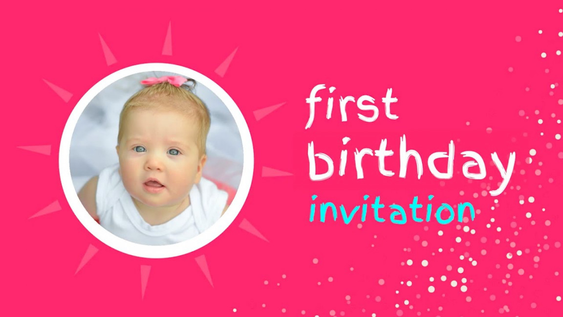 st Birthday Invitation Video Template (Editable)