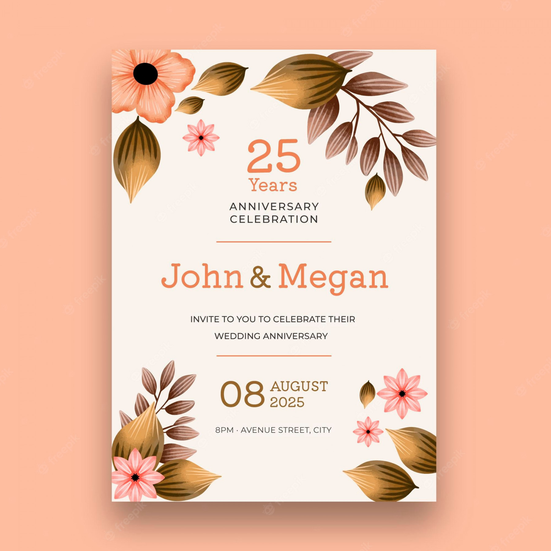 th Wedding Anniversary Invitation Images - Free Download on Freepik