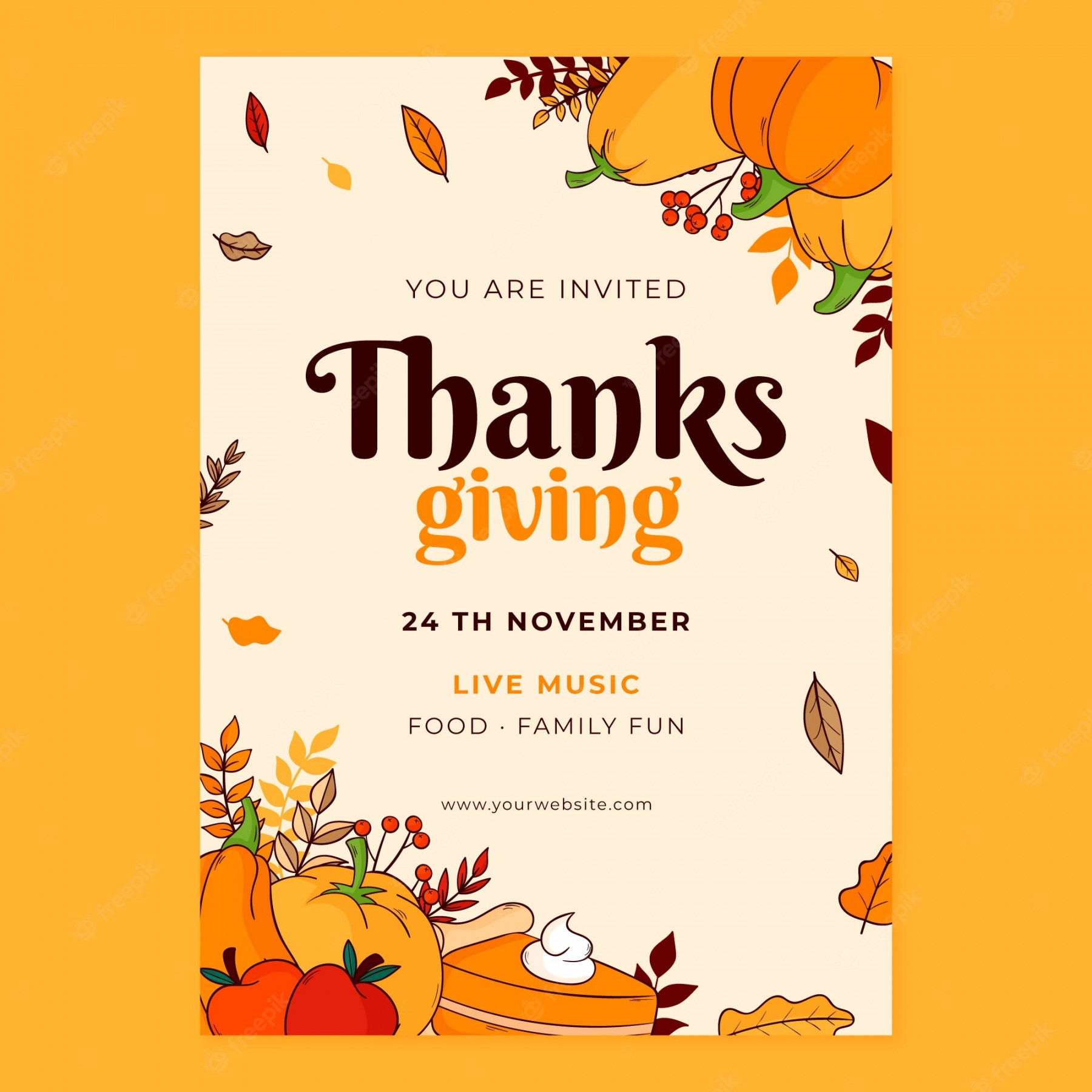 Thanksgiving Invitation Images - Free Download on Freepik