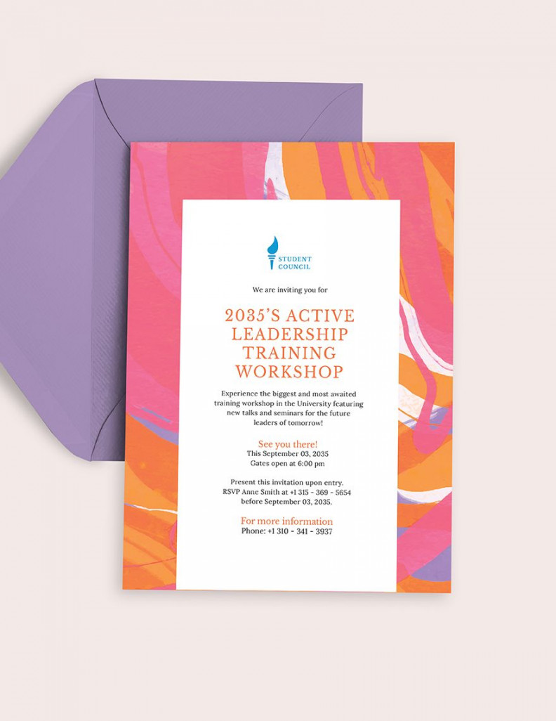 Training Workshop Invitation Template - Download in Word