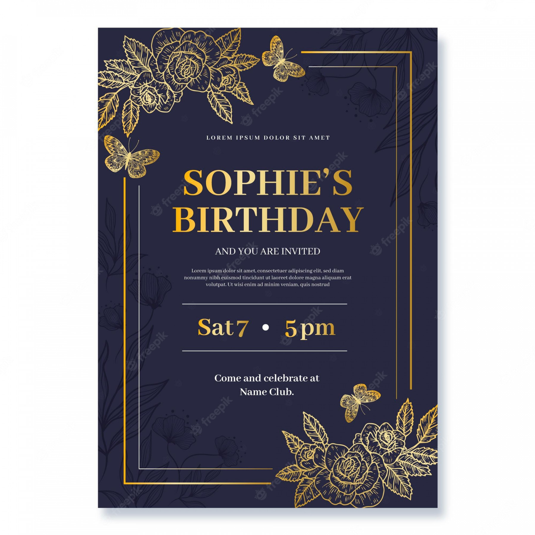 Adult Birthday Invitation Images - Free Download on Freepik