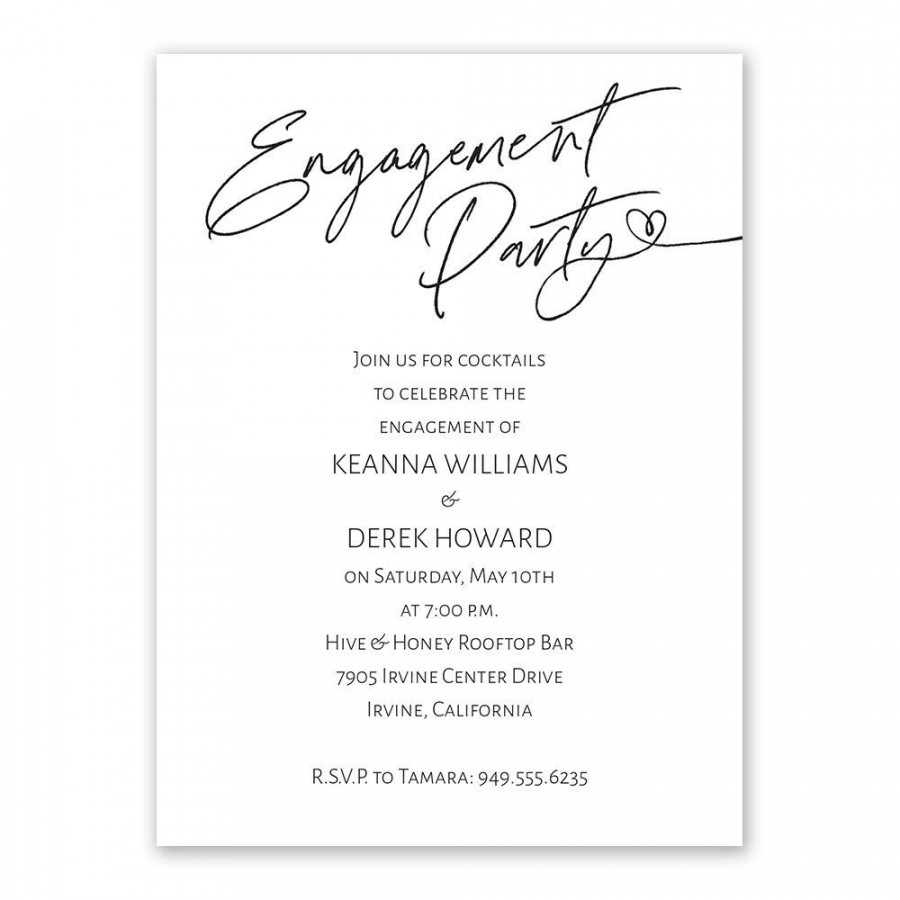 All My Heart - Engagement Party Invitation