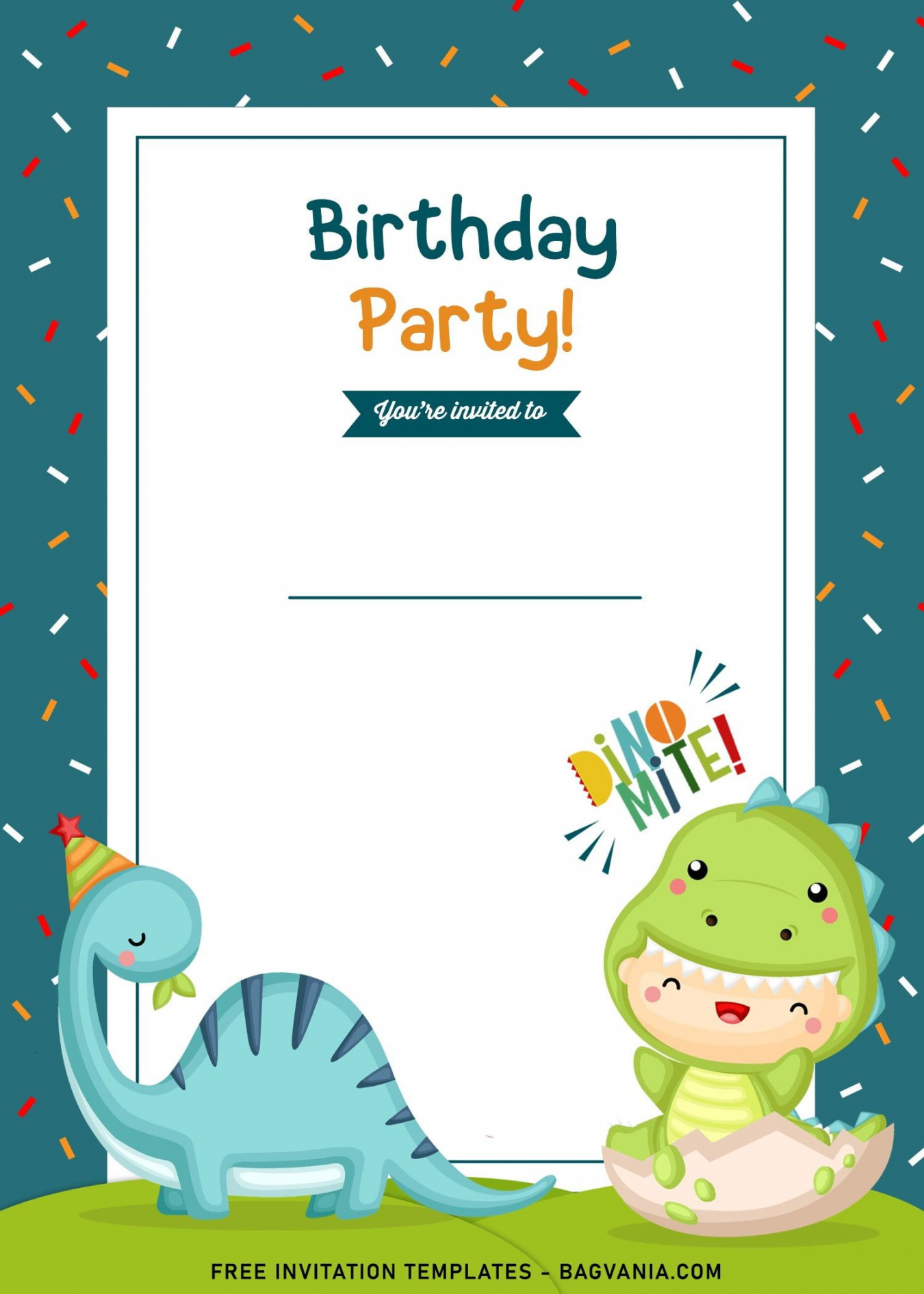 + Awesome Dino Party Birthday Invitation Templates  Dino