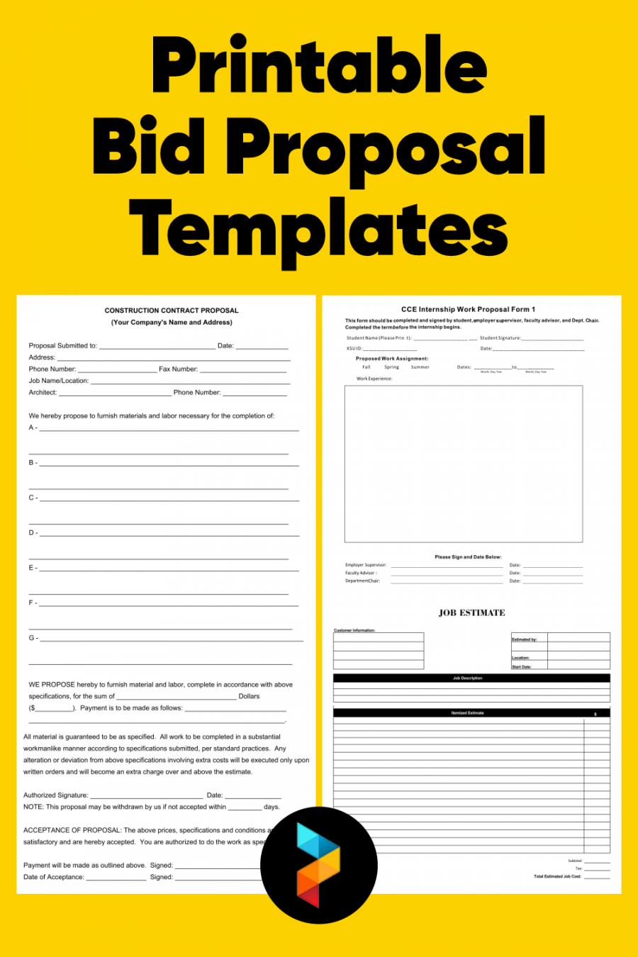 Best Free Printable Bid Proposal Templates - printablee