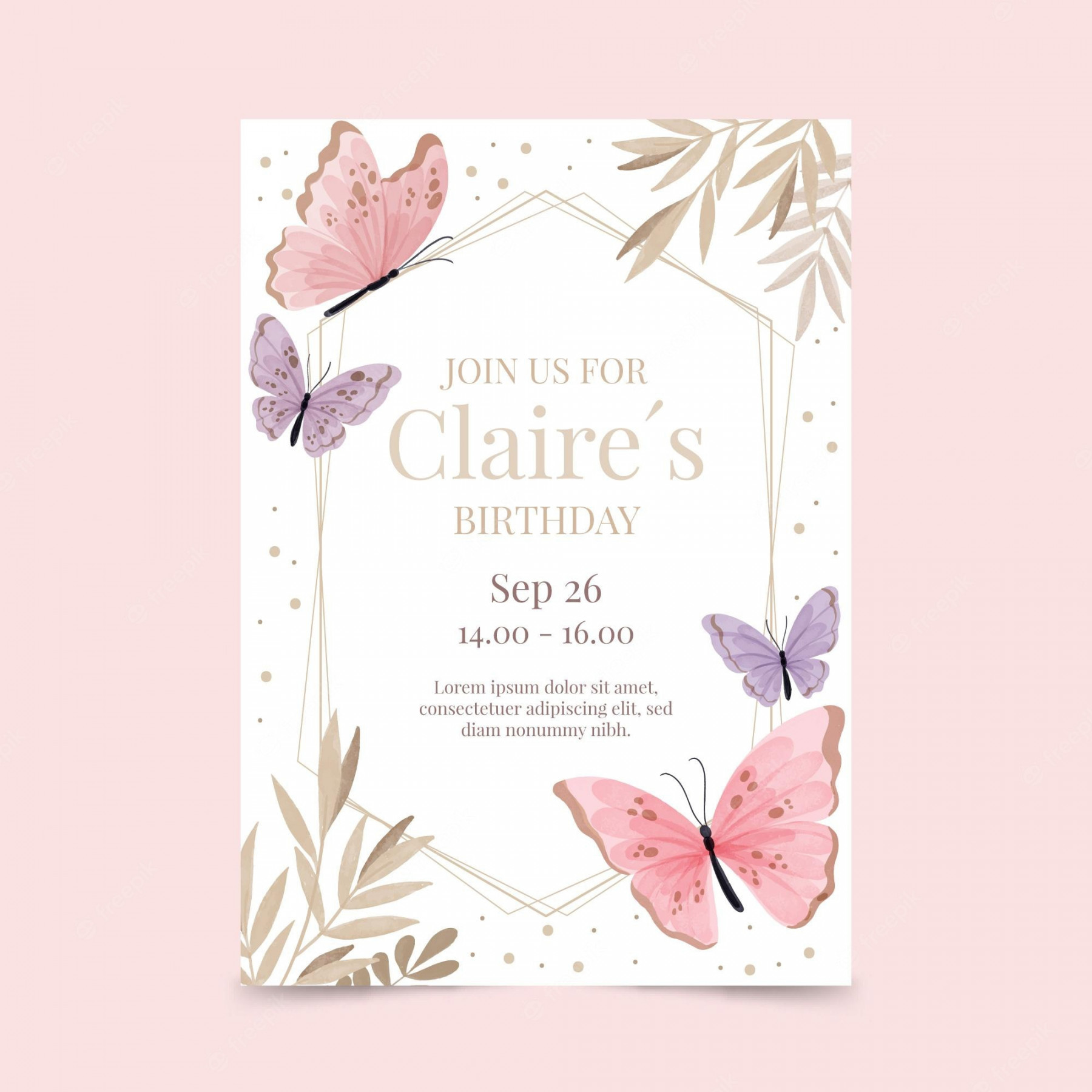 Butterfly Invitation Images - Free Download on Freepik