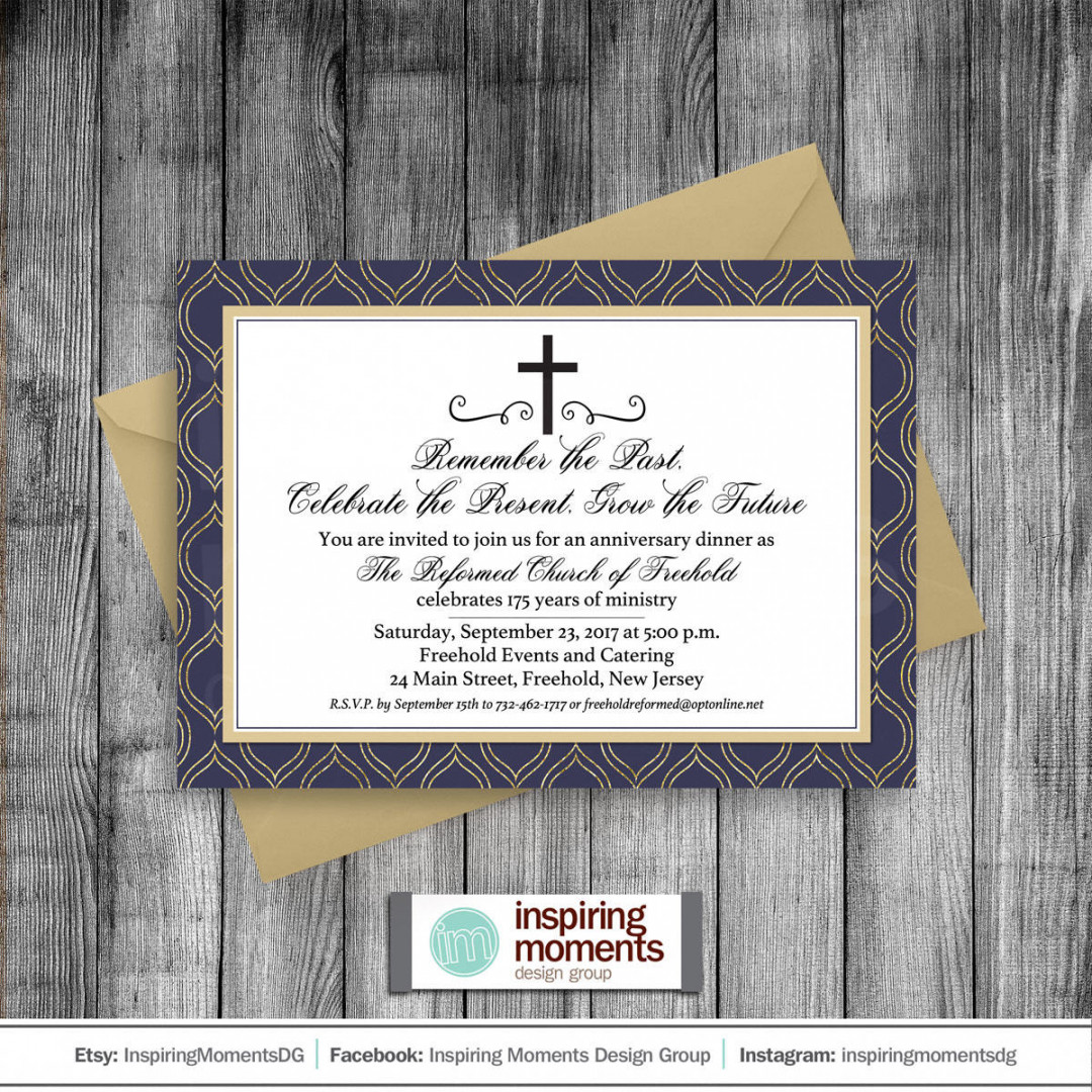 Church Anniversary Invitation Religious Invitation Baptism - Etsy