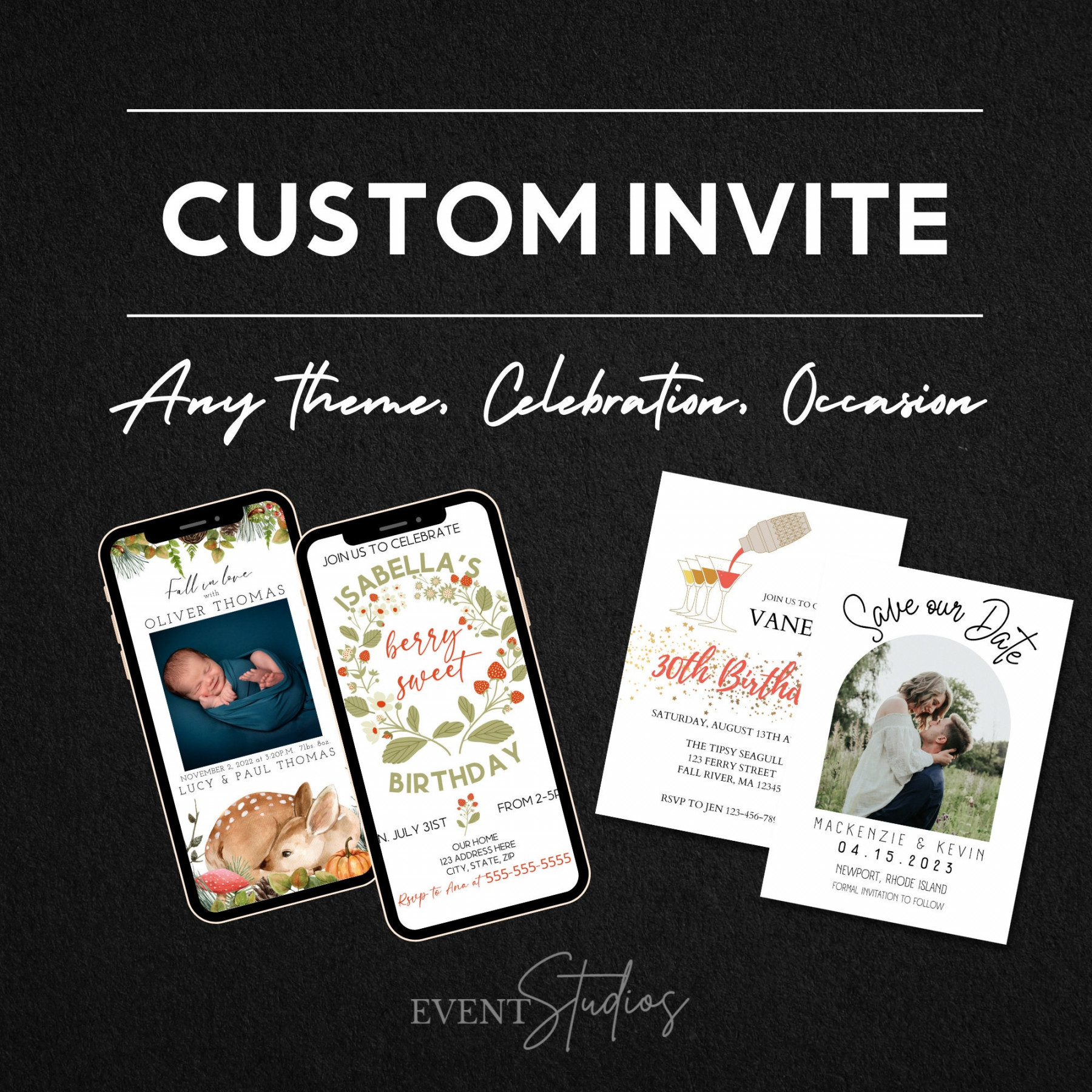 Custom Invite Custom Evite Create Your Own Invitation Any - Etsy