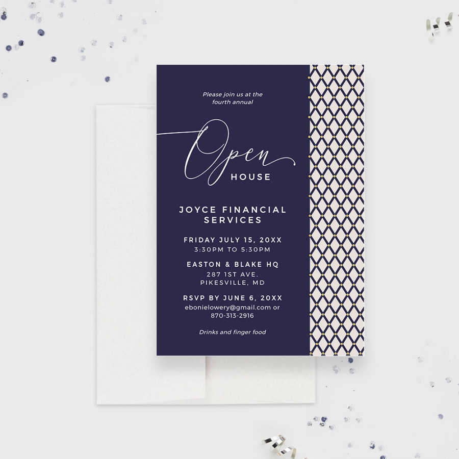 Elegant Annual Open House Invitation Template, Retirement Party