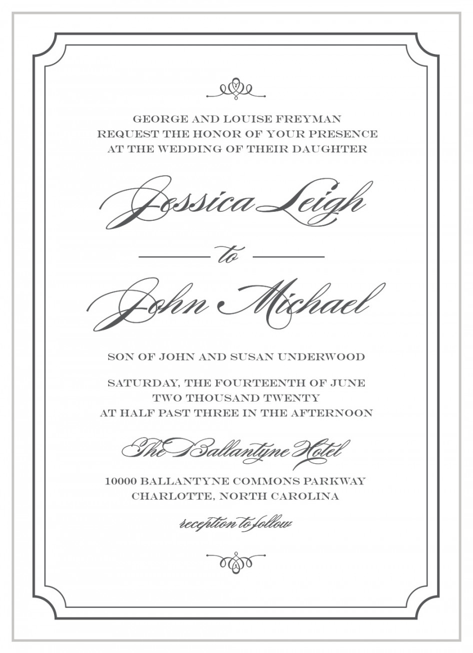 Elegant Script Wedding Invitations