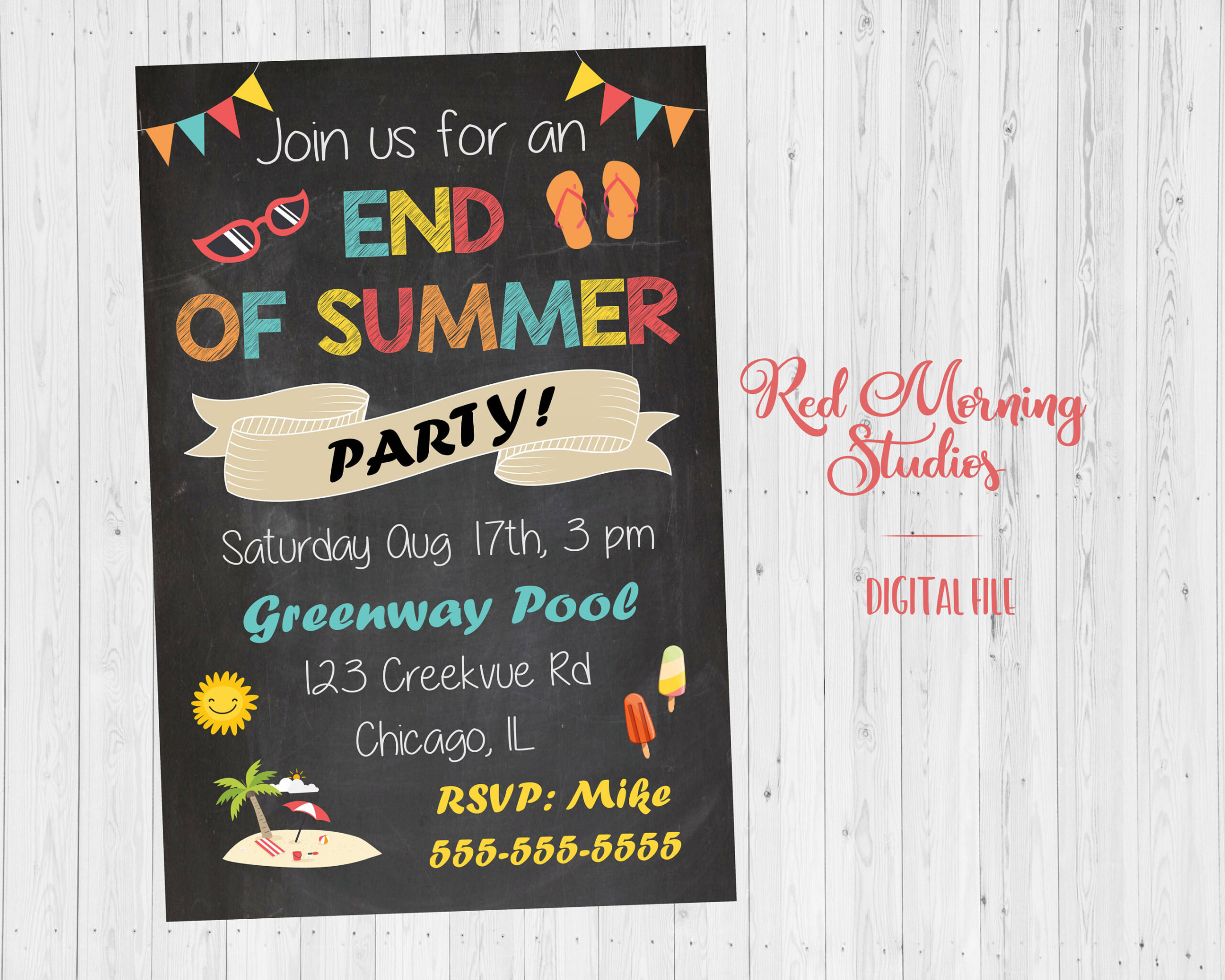 End of Summer Party Invitation