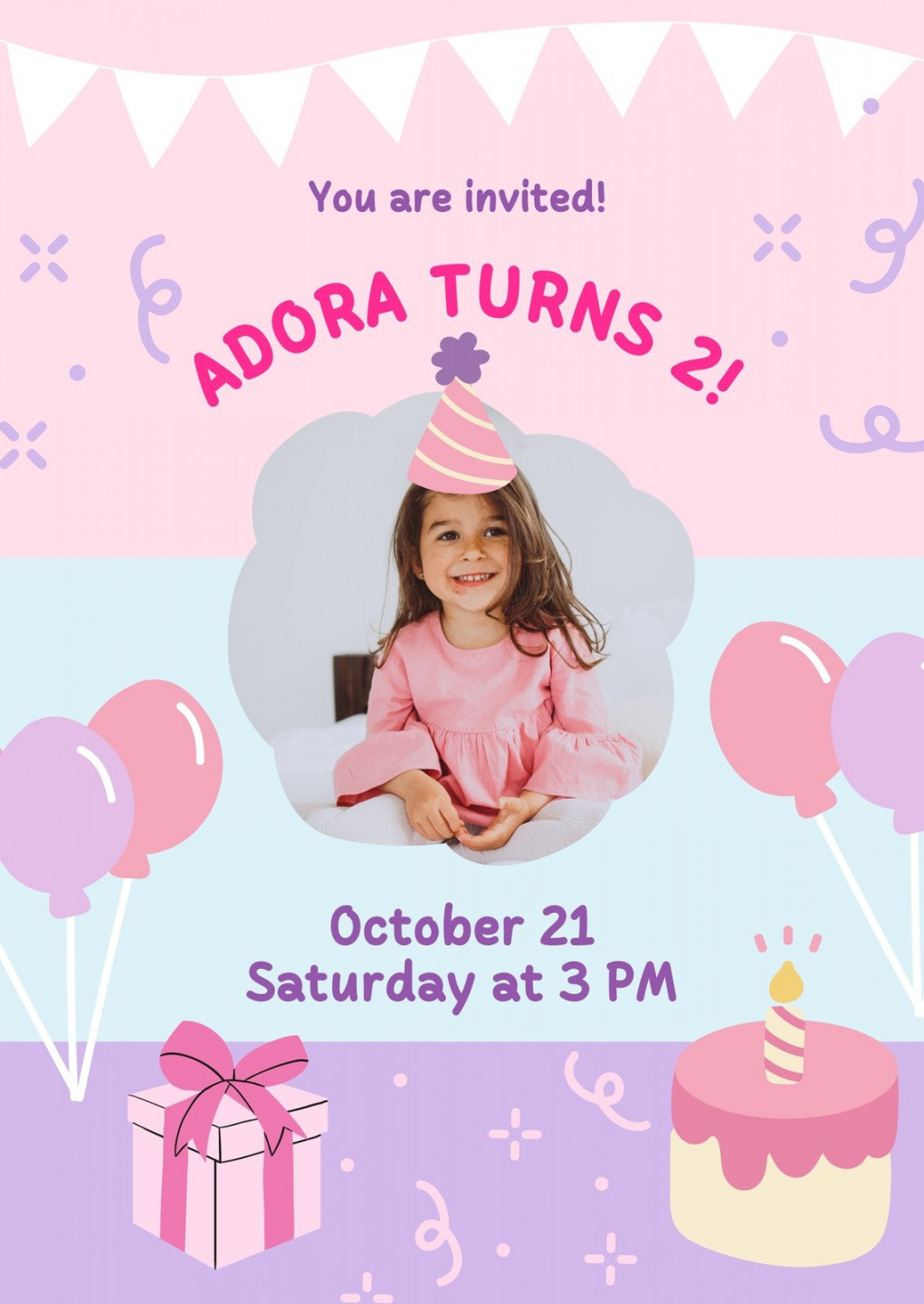 Free and printable birthday invitation templates  Canva