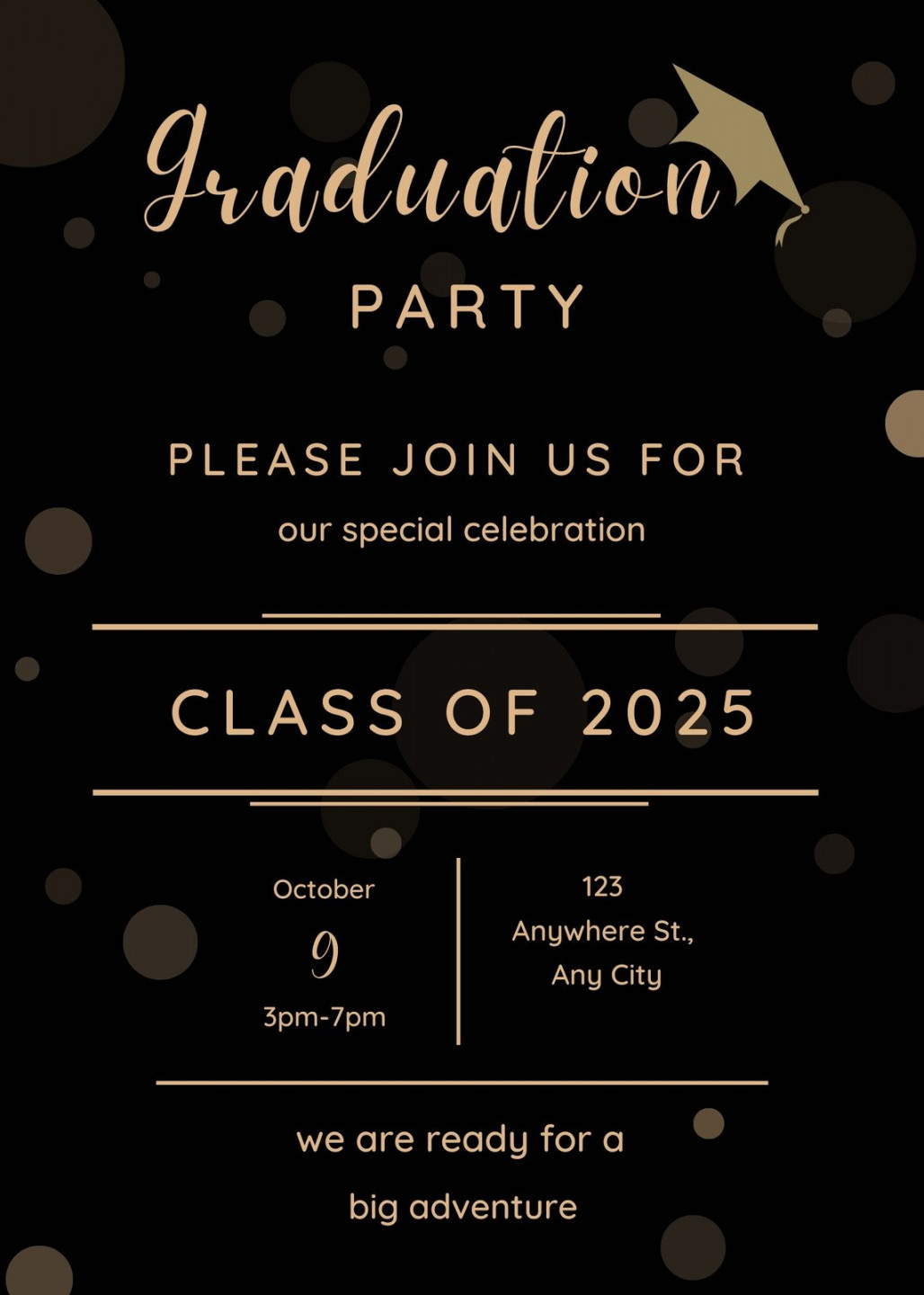 Free custom printable graduation invitation templates  Canva