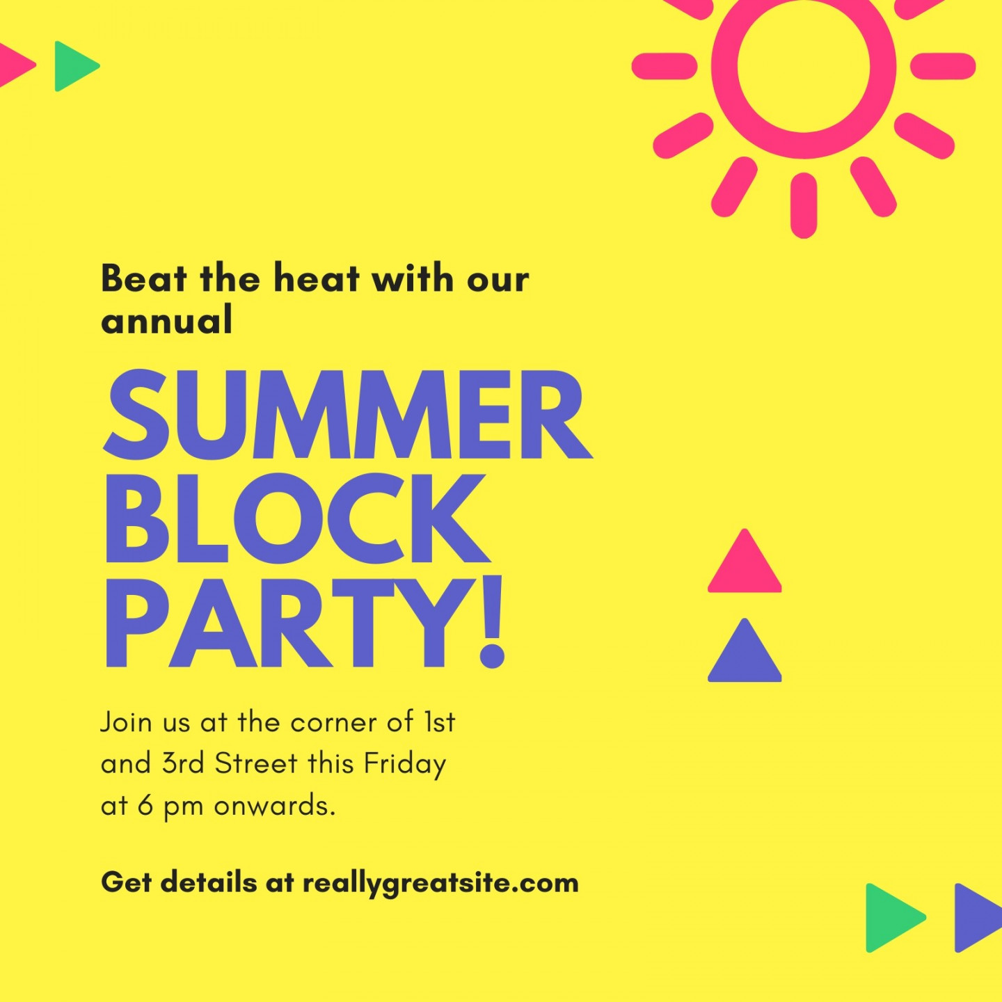 Free customizable block party invitation templates  Canva