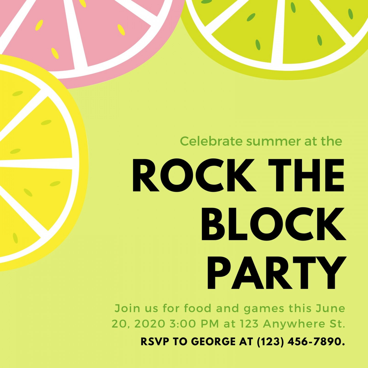 Free customizable block party invitation templates  Canva