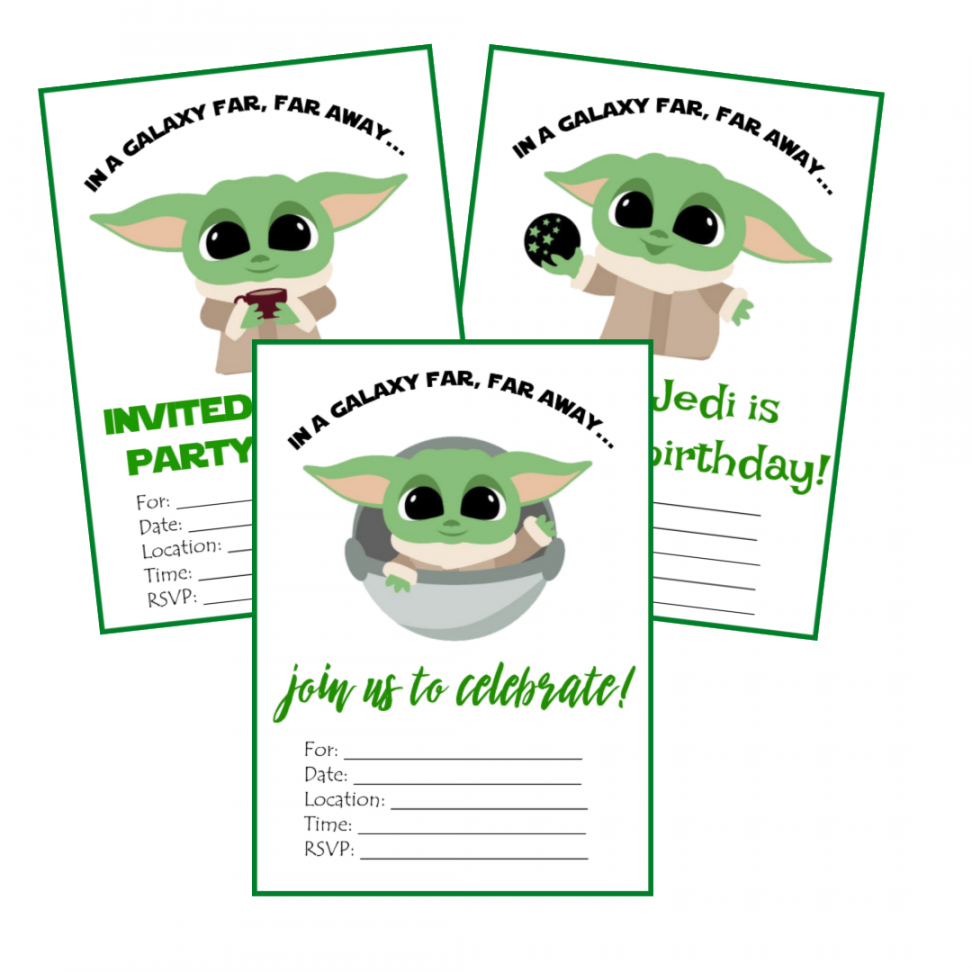 Free Printable Baby Yoda Invitations - The Momma Diaries