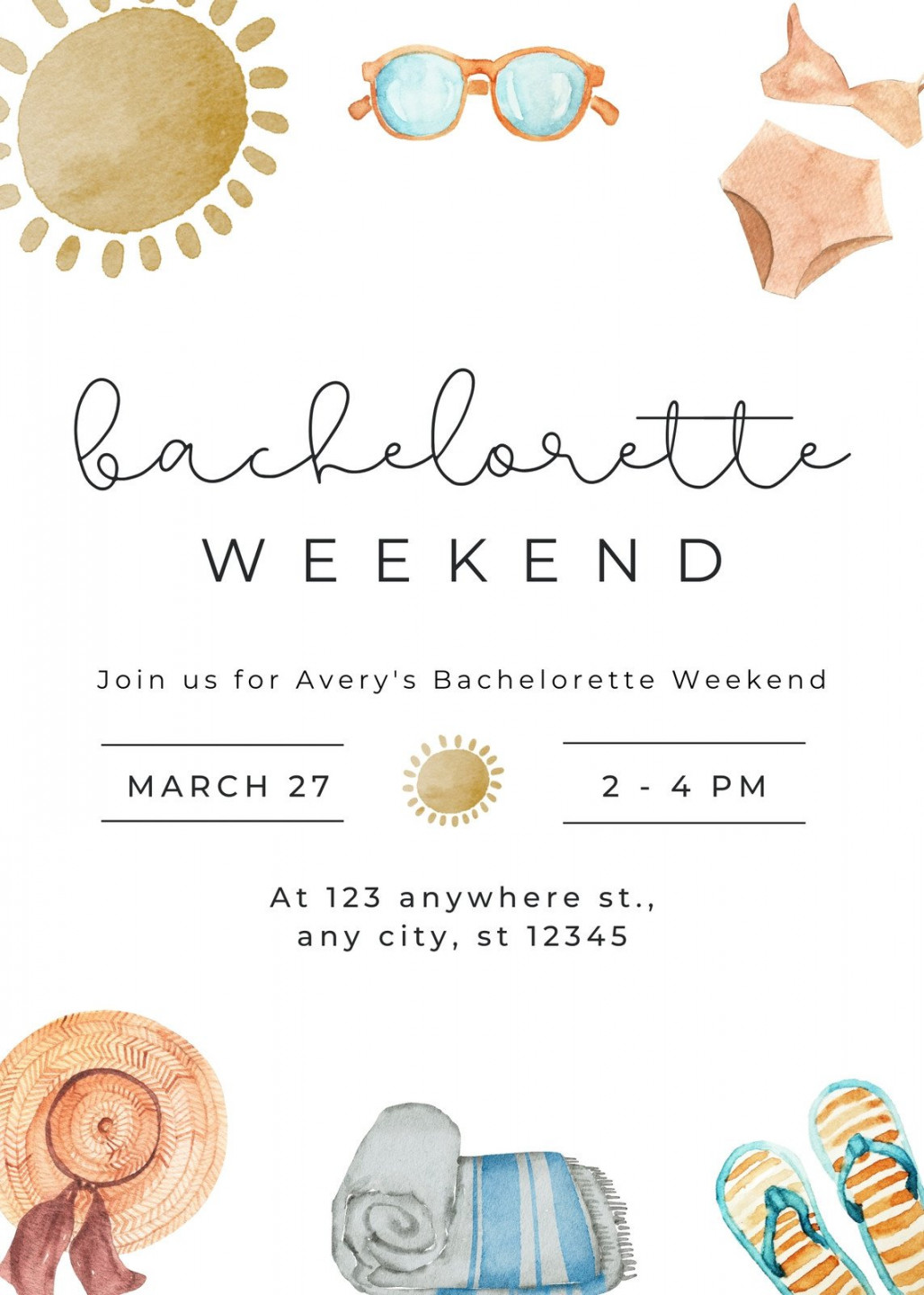 Free printable bachelorette party invitation templates  Canva