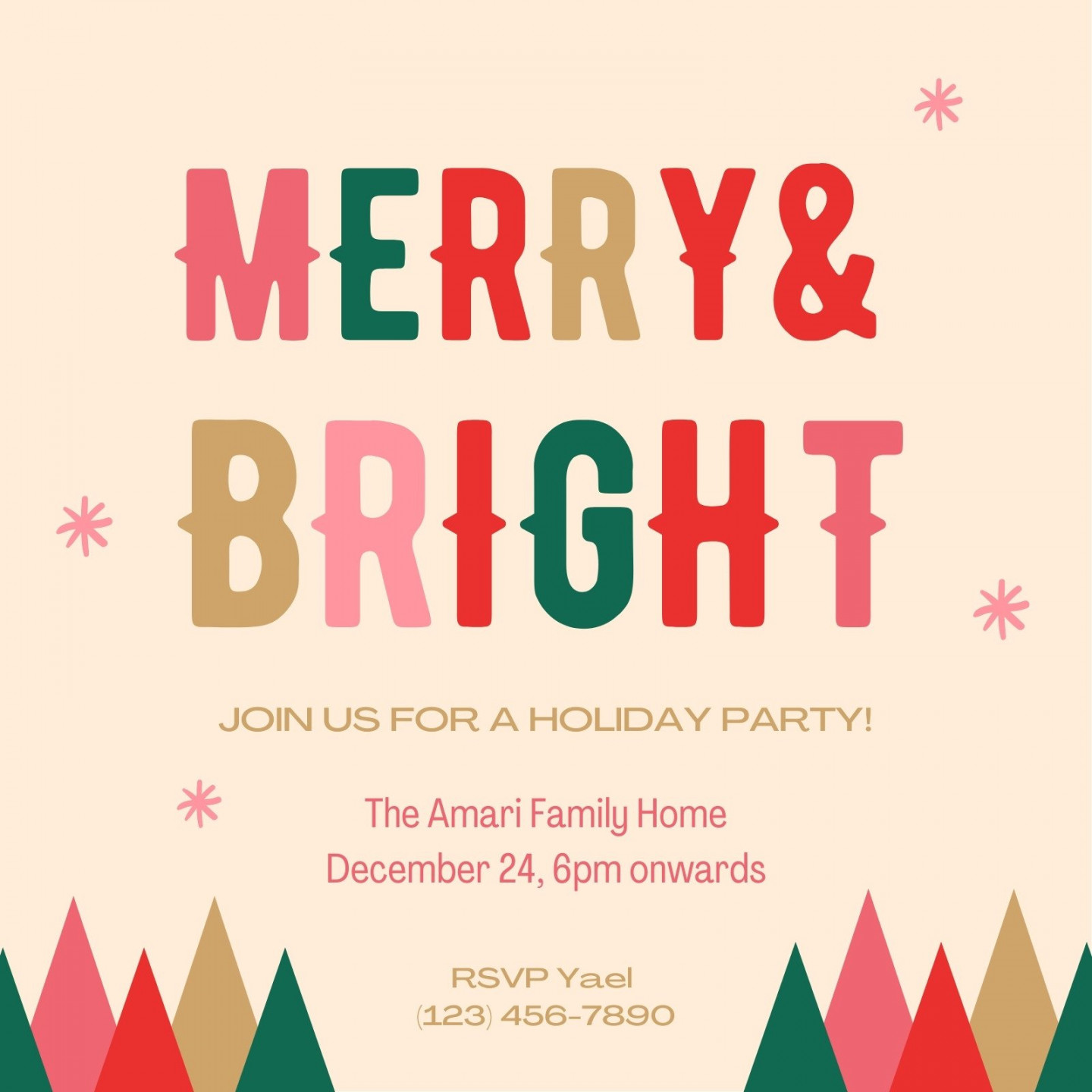 Free, printable, customizable Christmas invitation templates  Canva