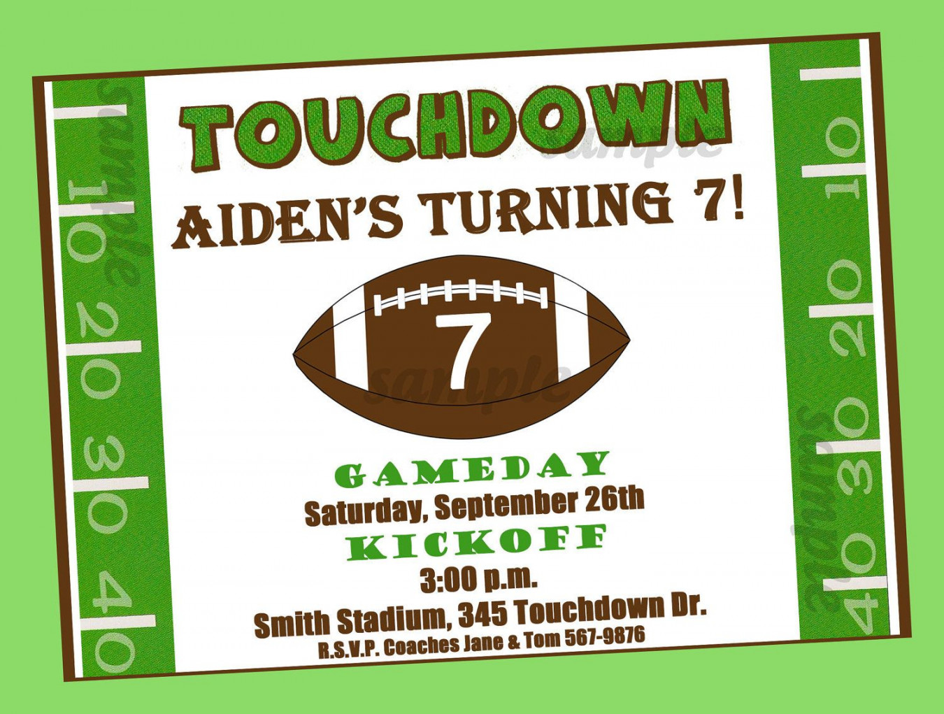 Free Printable Football Birthday Invitations  Football birthday