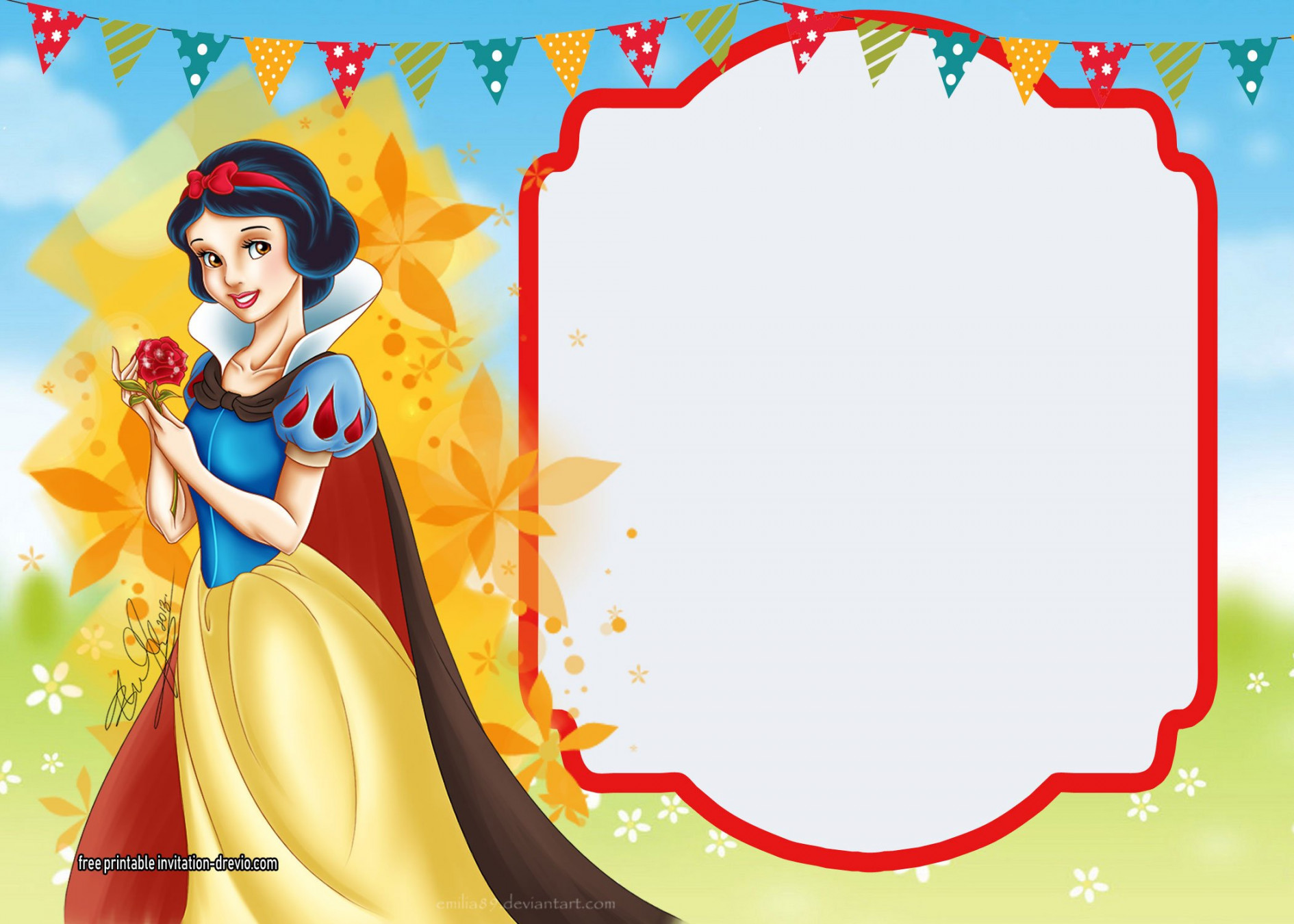 FREE Printable Snow White Invitations – Complete Edition