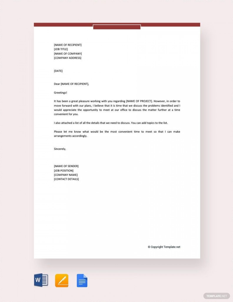 Free Simple Business Meeting Invitation Letter - Download in Word