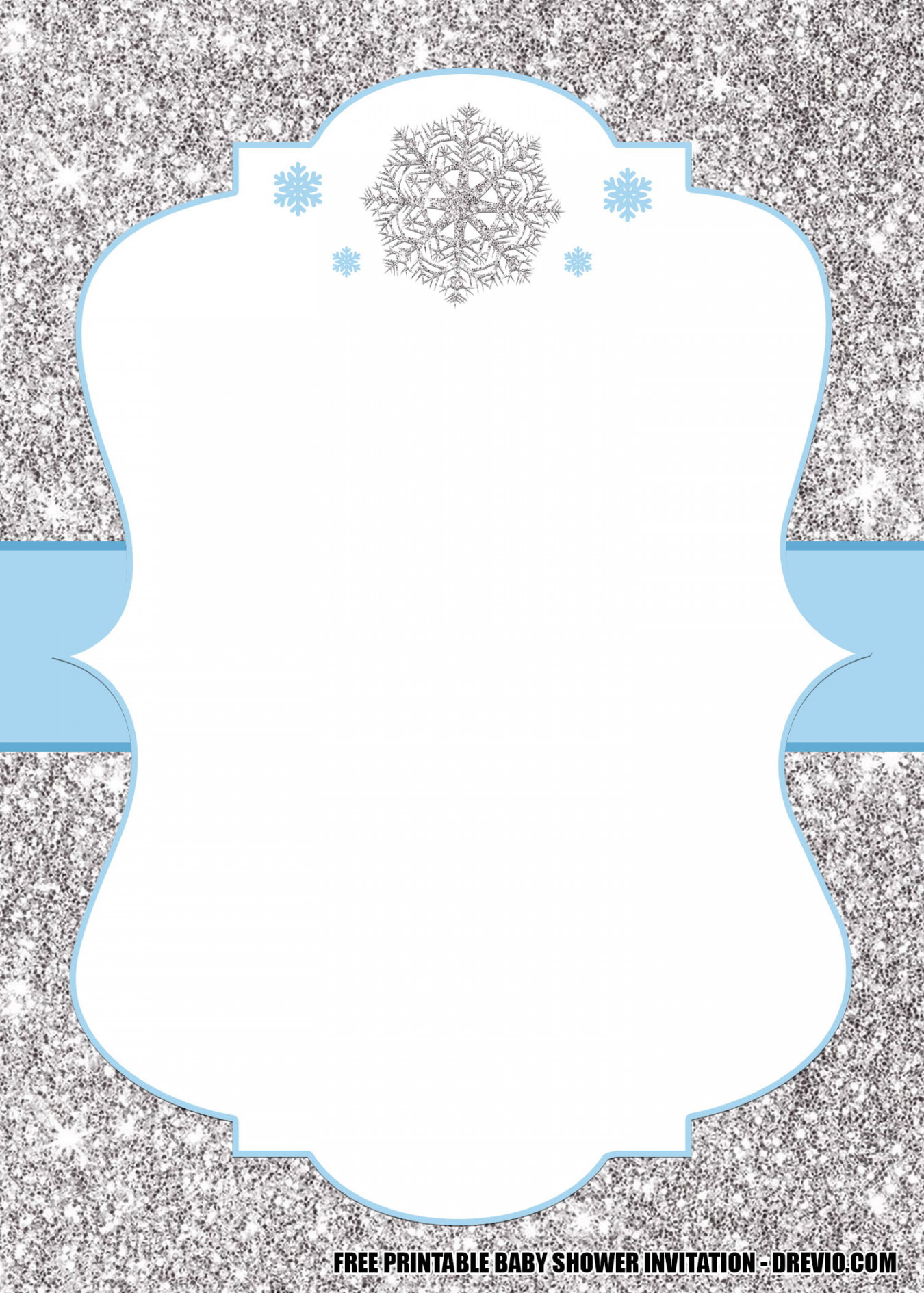 FREE winter wonderland baby shower Invitation Templates – Editable