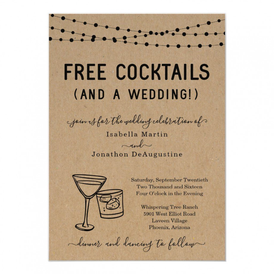 Funny Free Cocktails and a Wedding Invitation  Zazzle  Funny