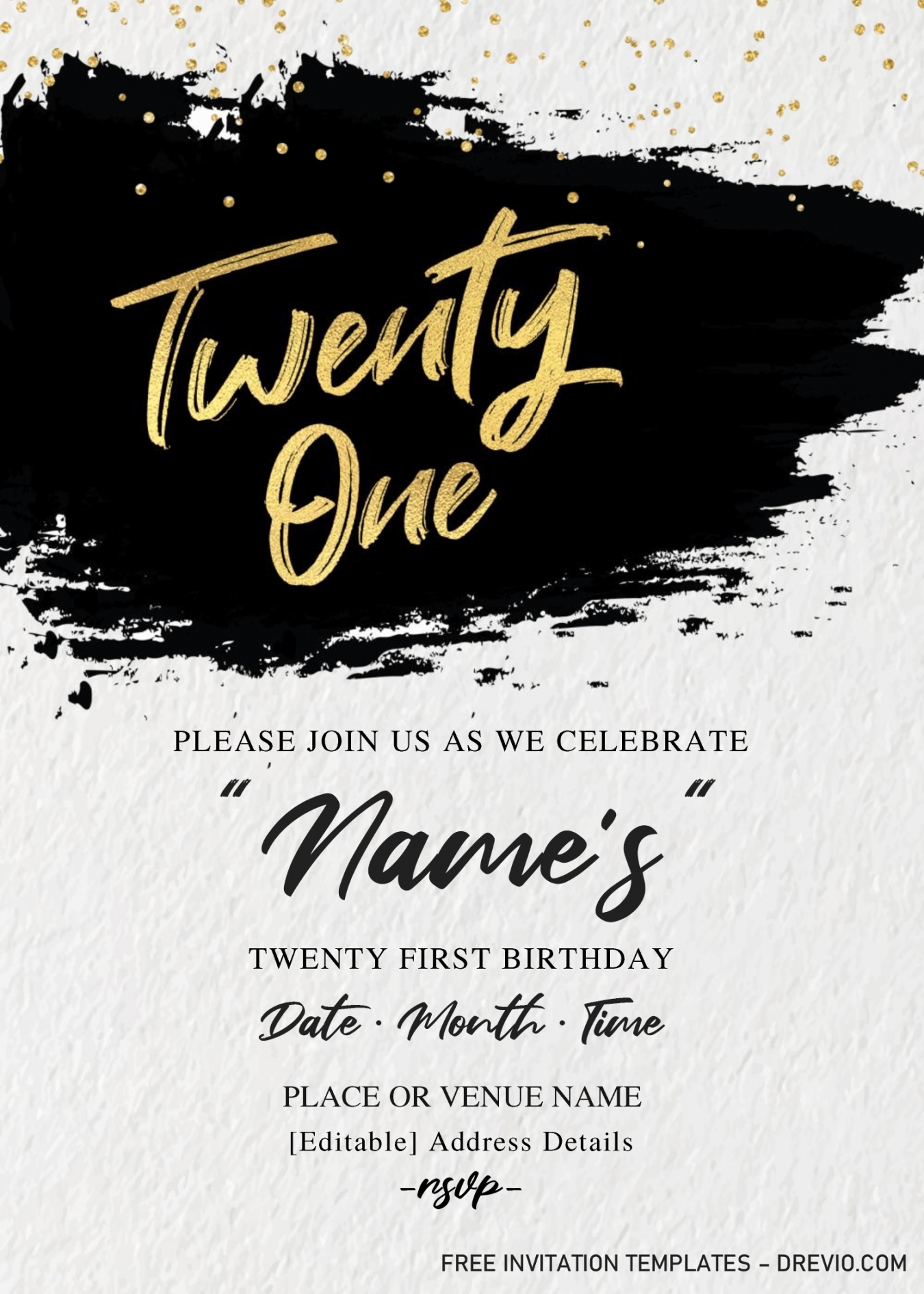 Modern st Birthday Invitation Templates – Editable With