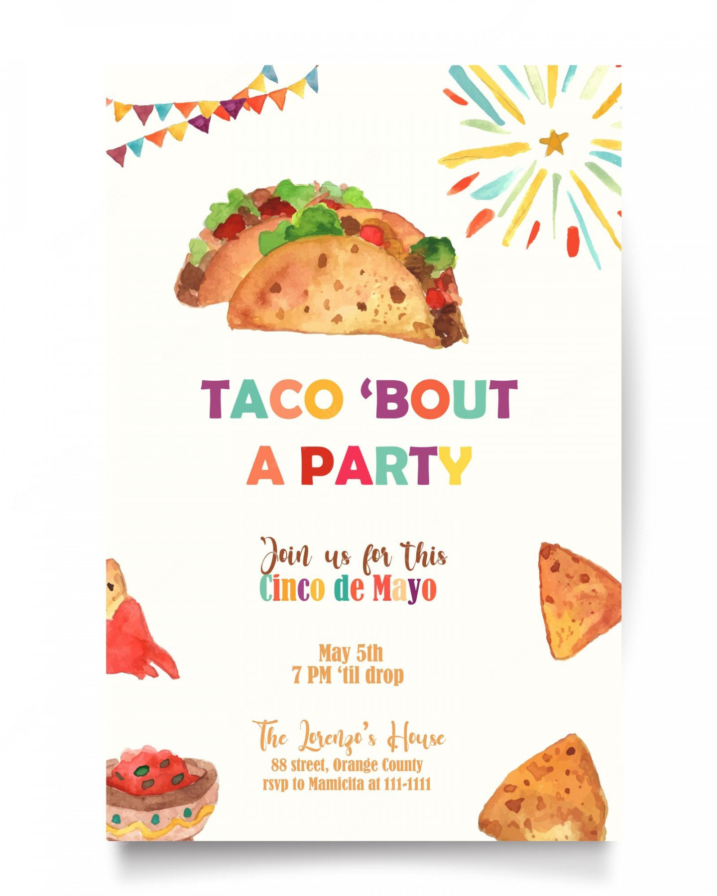 Premium Vector  Taco bout a party cinco de mayo fiesta party