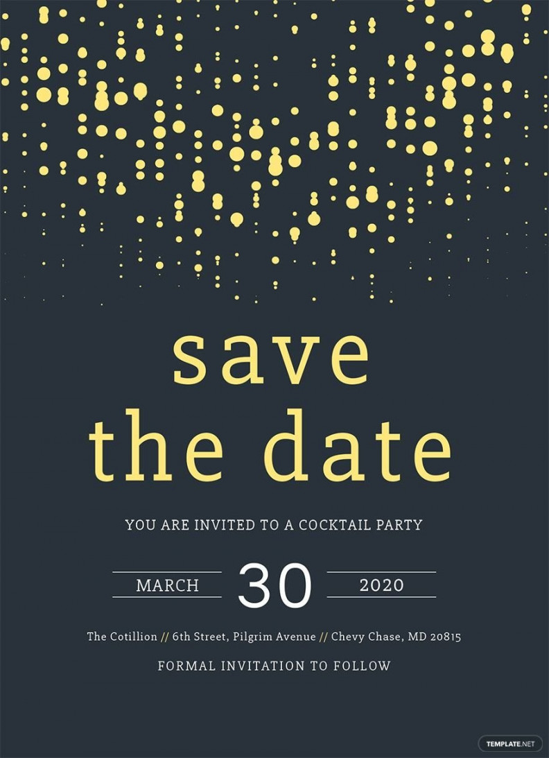 Save the Date Party Invitation Template - Download in Word