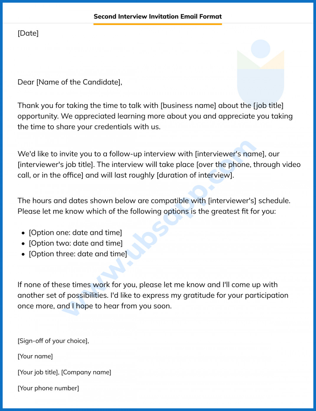 Second Interview Invitation Email - Format, Meaning, Template