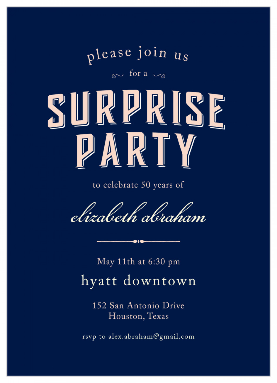 Spectacular Surprise Milestone Birthday Invitations