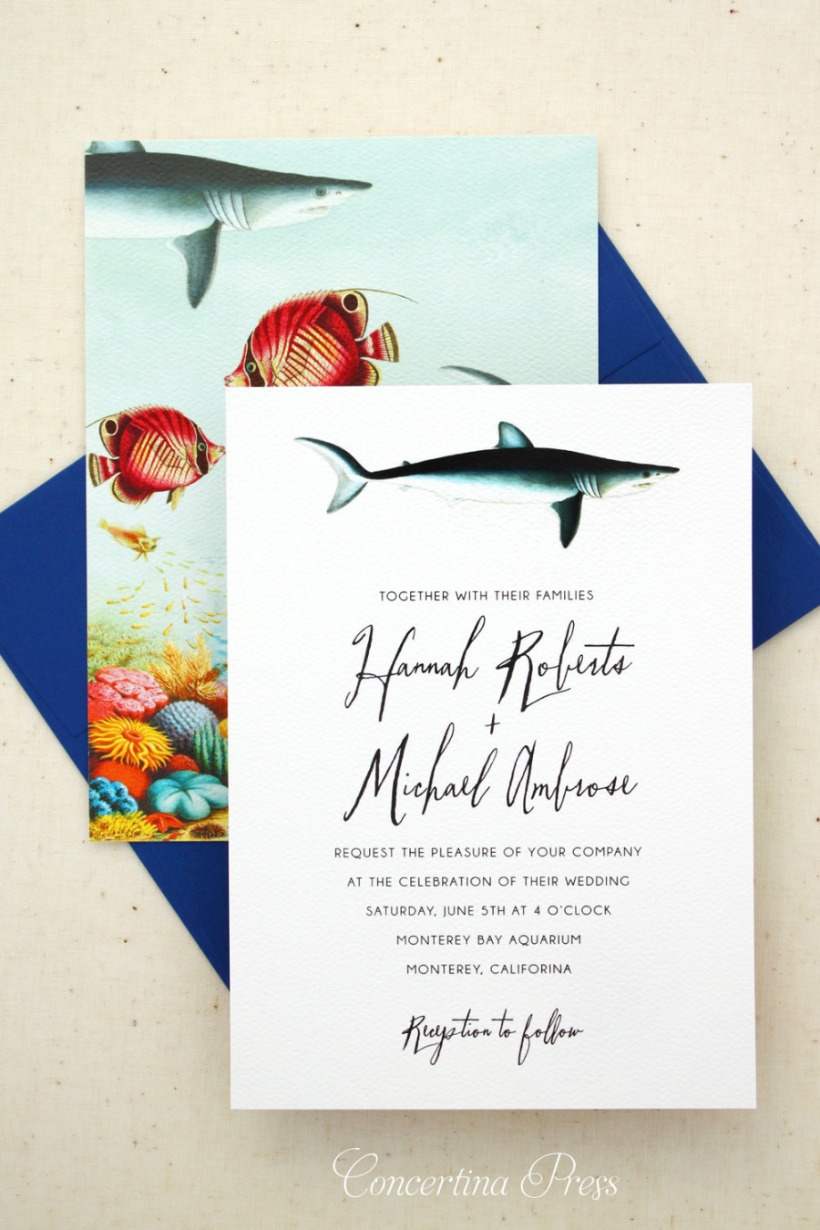 Under The Sea Wedding Invitations — Concertina Press  Nautical