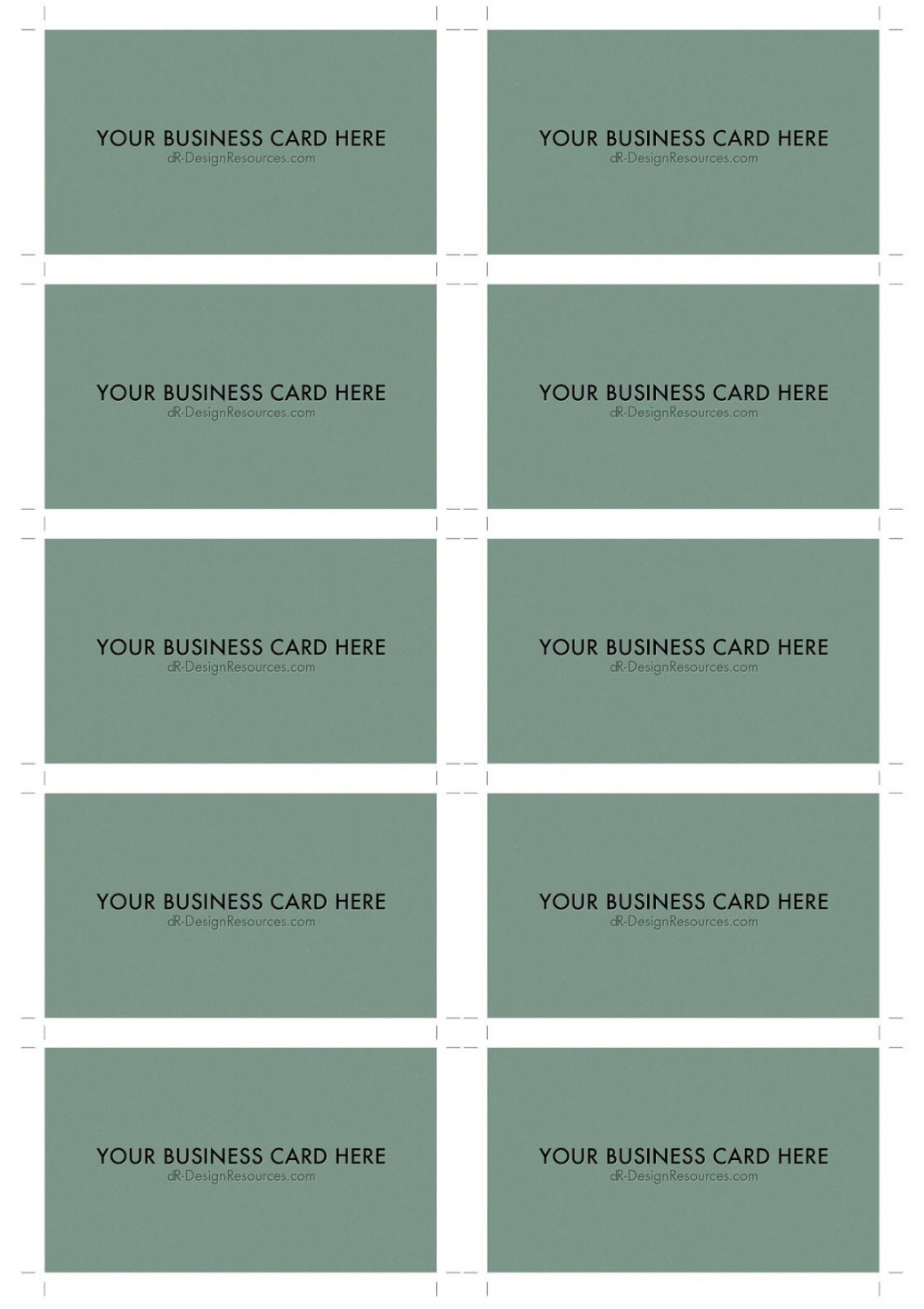 A Business Card Template PSD ( Per Sheet)  Blank business