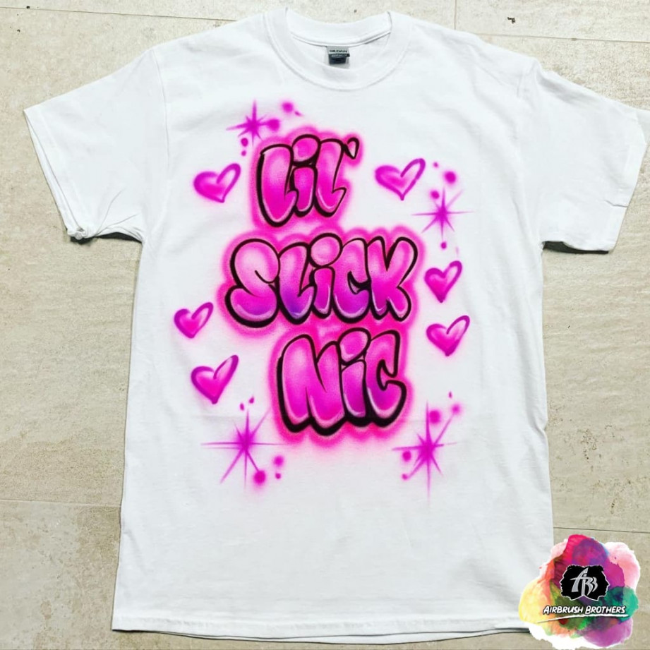 Airbrush Bubble Letters Shirt Design – Airbrush Brothers