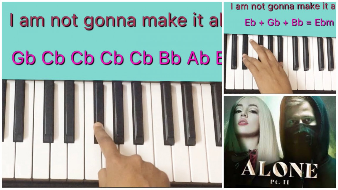 Alone part  Tutorial (Chords + Melody)  Alan Walker  Keyboard  Sudeshna  Instrumentals