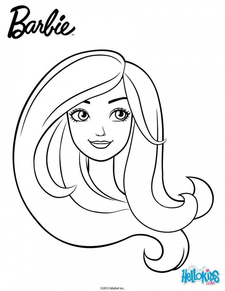 BARBIE coloring pages - Barbie portrait  Barbie coloring, Barbie